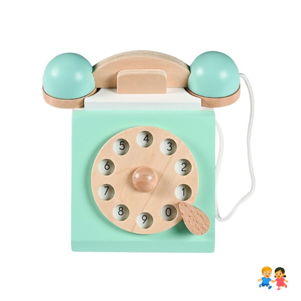 Telefono Juguete Niños bebe Didactico De Madera