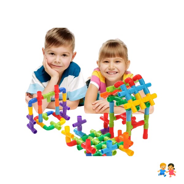 Juego Didáctico Tubos Conectores de Encaje para Niños