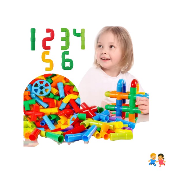 Juego Didáctico Tubos Conectores de Encaje para Niños