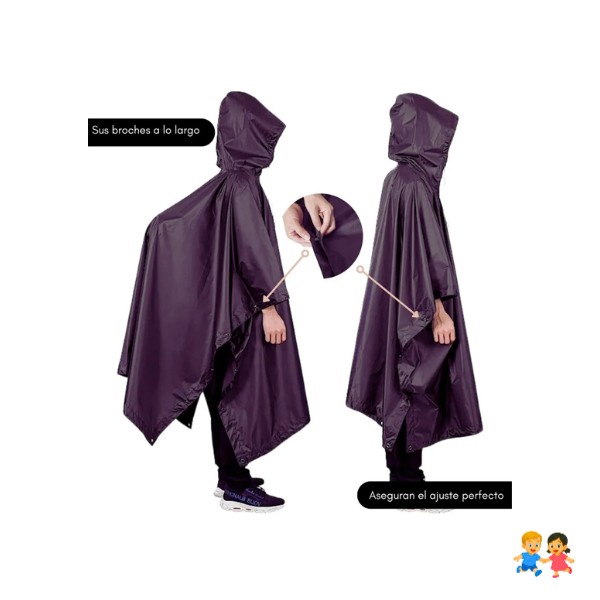 Capa Poncho Para La Lluvia 100% Impermeable