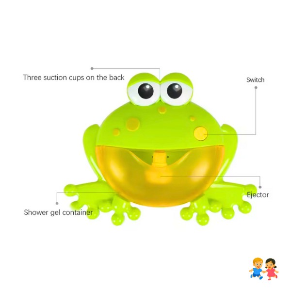 Rana Juguete Infantil Para Baño Con Lanzador De Burbujas Automático