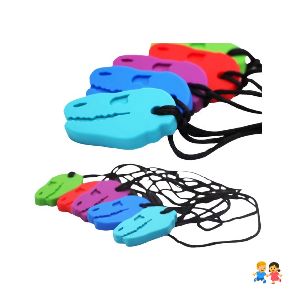 Collar Sensorial Mordedor De Silicona  Niños TEA Sensorial Ansiedad