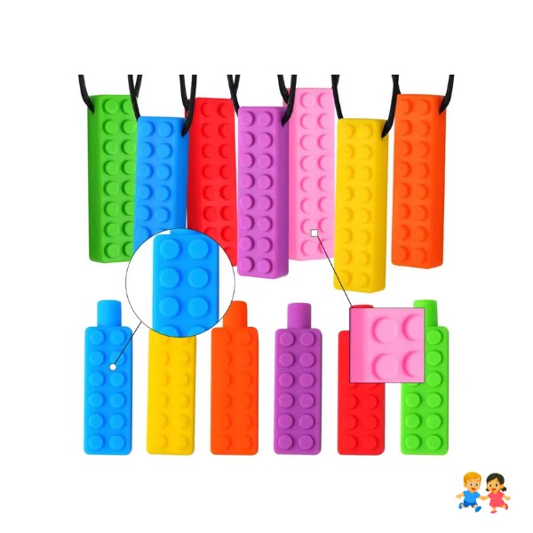 Collar Sensorial Mordedor De Silicona  Niños TEA Sensorial Ansiedad