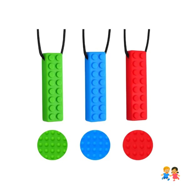 Collar Sensorial Mordedor De Silicona  Niños TEA Sensorial Ansiedad