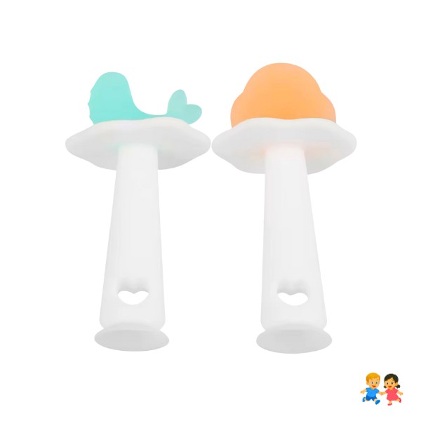 Mordedores Bebé Silicona Suave x2 Con Caja diseño Seguro