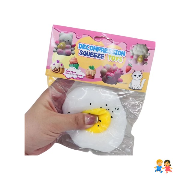 Juguete Squishy Huevo Frito Antiestrés Pegajoso Multicolor