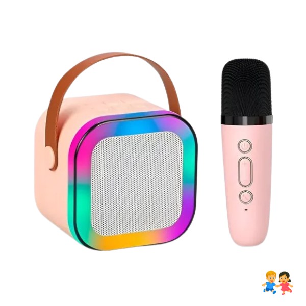 Mini Parlante Con Micrófono Efectos De Sonidos Luz Led