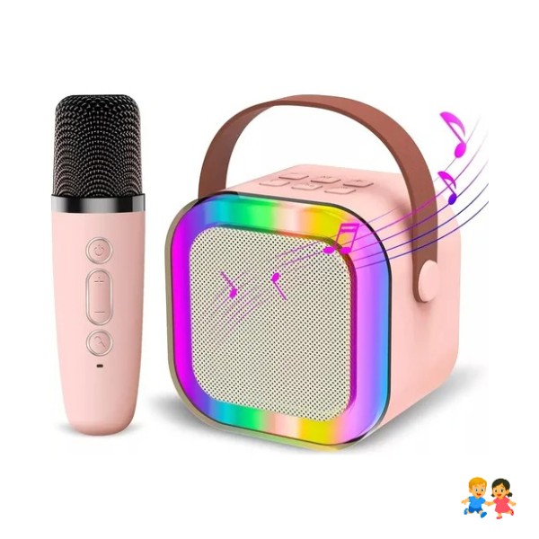 Mini Parlante Con Micrófono Efectos De Sonidos Luz Led
