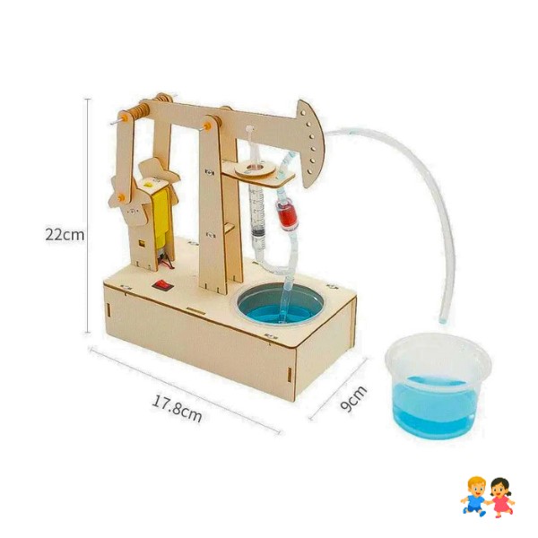 Kit Bomba Hidráulica de Madera  Proyecto Ciencia  para Niños