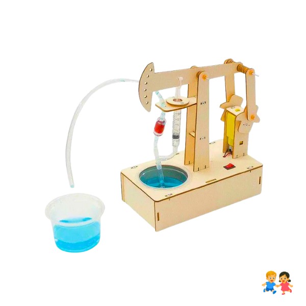 Kit Bomba Hidráulica de Madera  Proyecto Ciencia  para Niños