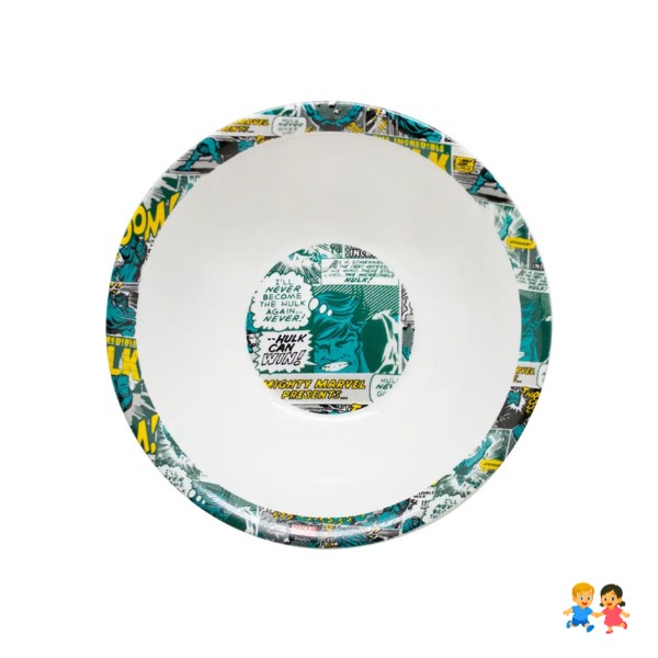 Bowl decorado con superhéroes Marvel estilo retro