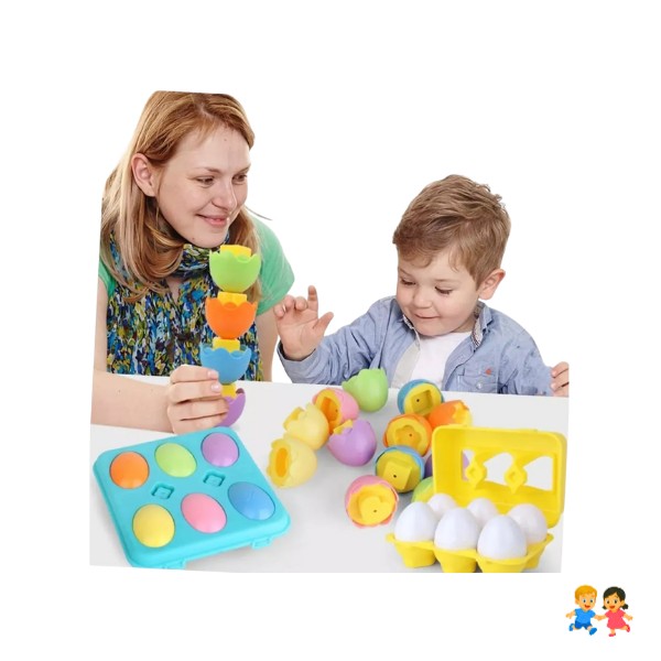 Juguete Para Niños Huevos Montessori Con Colores Y Formas