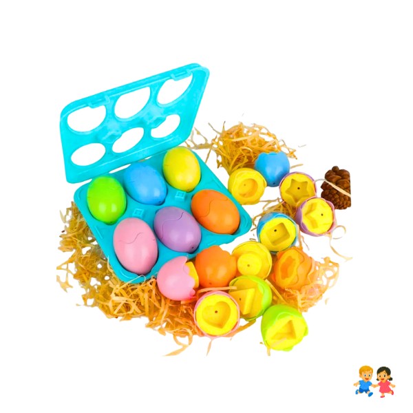 Juguete Para Niños Huevos Montessori Con Colores Y Formas