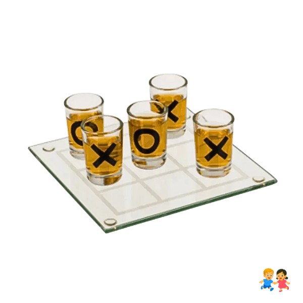 Juego De Bebida Shots Gato Tres En Raya, Vasos De Chupito