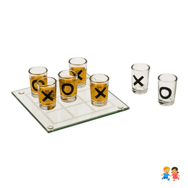 Juego De Bebida Shots Gato Tres En Raya, Vasos De Chupito
