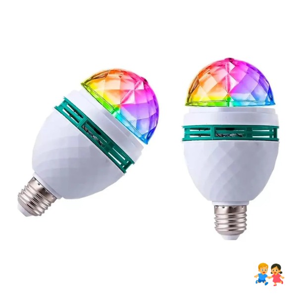 Ampolleta Giratoria Colores Led Fiestas Cumple Luz