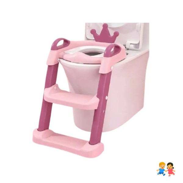 Asiento Adaptador Escalera Inodoro Wc Para Niños Acolchado