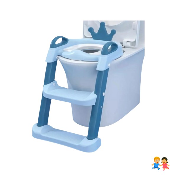 Asiento Adaptador Escalera Inodoro Wc Para Niños Acolchado