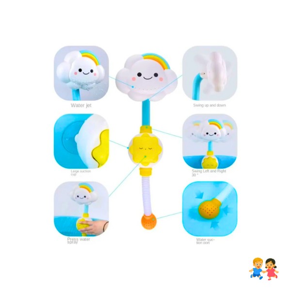 Arcoíris Regadera De Baño Para Bebe Juguete Ducha Tina