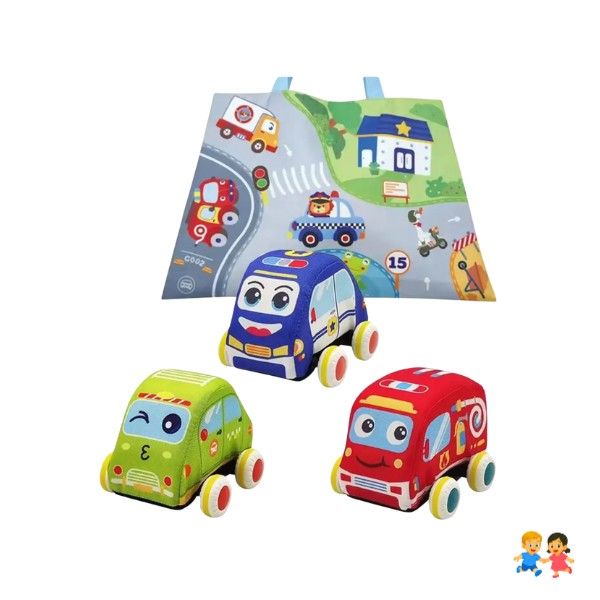 Pista Con Autos De Tela Para Bebés