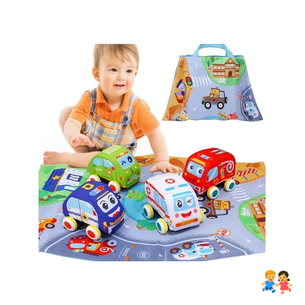 Pista Con Autos De Tela Para Bebés