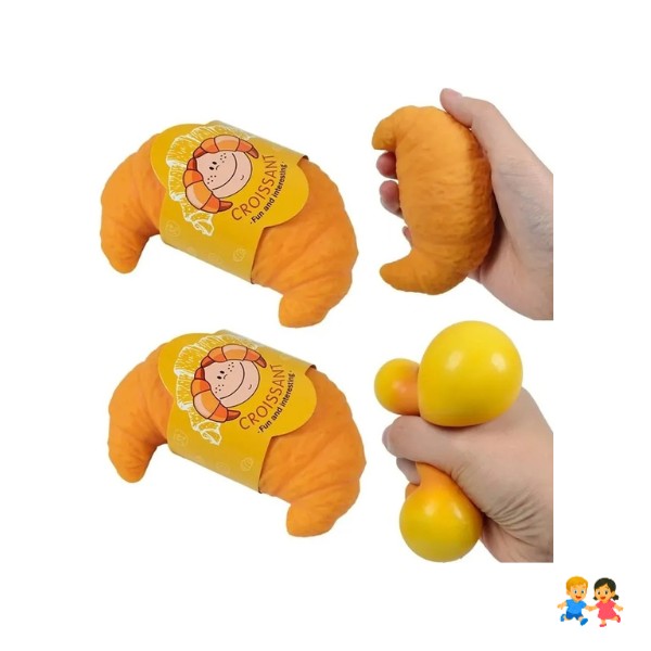 Juguete Antiestrés Squishy Croissant Realista Y Suave