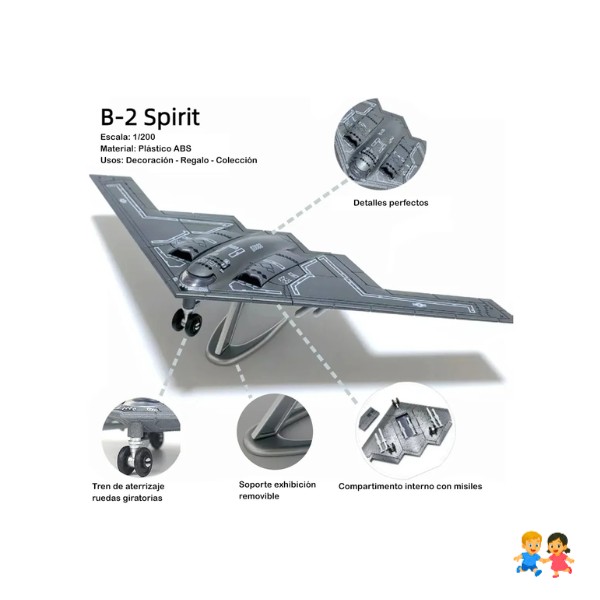 Avión Bombardero B-2 A Escala Armable