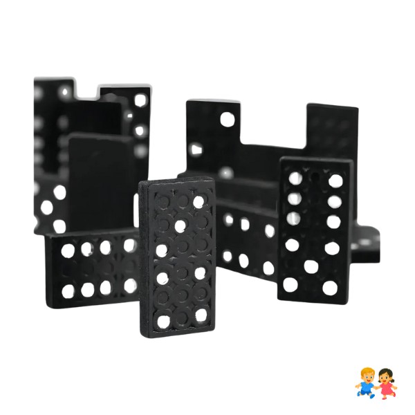Negro Domino 28 Set En Caja De Madera