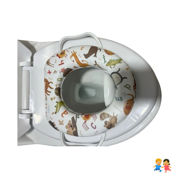 Tapa Baño Niño Adaptador Asiento Wc Acolchado Con Manijas