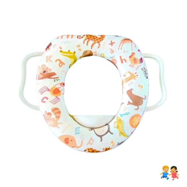 Tapa Baño Niño Adaptador Asiento Wc Acolchado Con Manijas