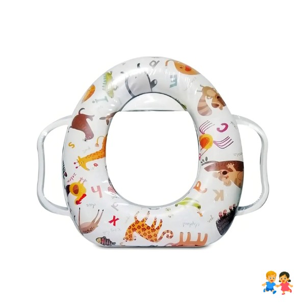 Tapa Baño Niño Adaptador Asiento Wc Acolchado Con Manijas