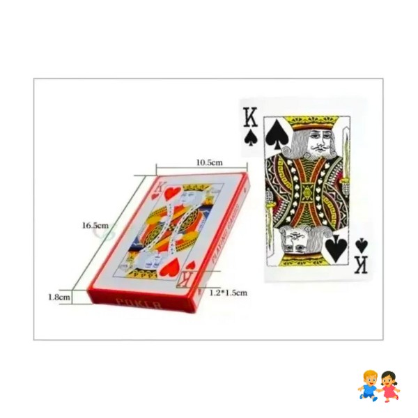Mazo De Naipe Ingles Tamaño Jumbo De 10x16cms, Carta Gigante