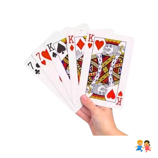 Mazo De Naipe Ingles Tamaño Jumbo De 10x16cms, Carta Gigante
