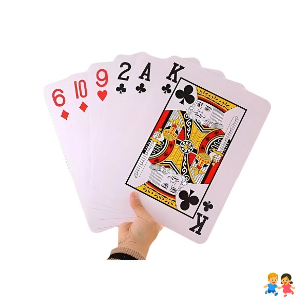 Mazo De Naipe Ingles Tamaño Jumbo De 10x16cms, Carta Gigante