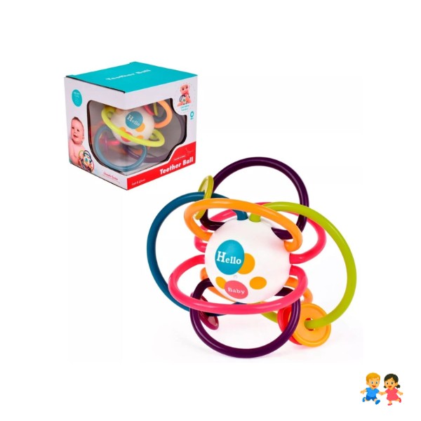 Sonajero de colores para bebés con fácil agarre