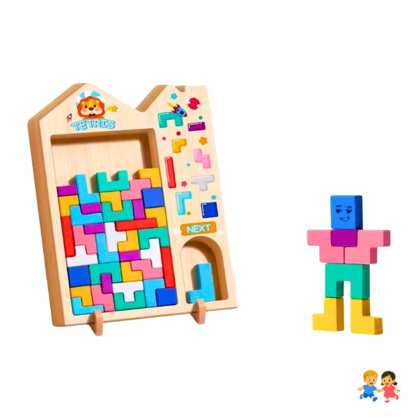 Rompecabezas Juego de Madera Educativo Infantil Bloques Encajables