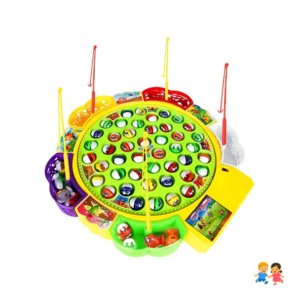 Juguete De Pesca Eléctrico Giratorio Musical Juego Niños