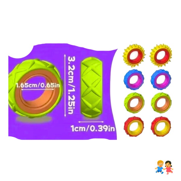 6 Anillos Spinner Sensorial Para Niños Giratorio