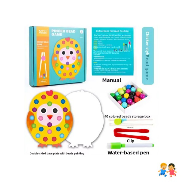 Juego Montessori De Motricidad Fina Con Pinzas Y Bolas