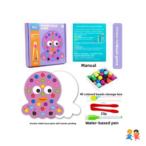 Juego Montessori De Motricidad Fina Con Pinzas Y Bolas