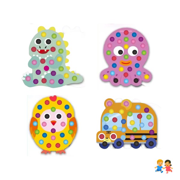 Juego Montessori De Motricidad Fina Con Pinzas Y Bolas