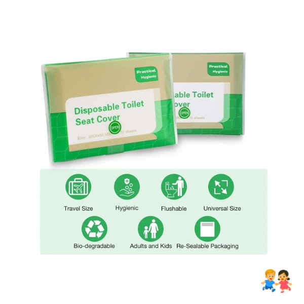 Cubre Asiento Baño Inodoro Wc Desechable 10 U