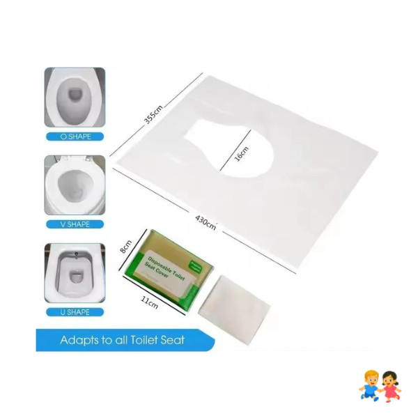 Cubre Asiento Baño Inodoro Wc Desechable 10 U