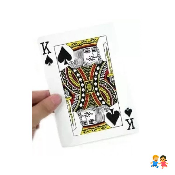 Mazo De Naipe Gigante Ingles Tamaño De 24x17cms, Carta Gigante