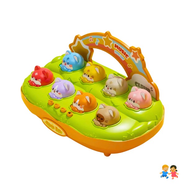 Juego Educativo Piano Gatitos Musical Luces y Sonidos Divertidos para Niños