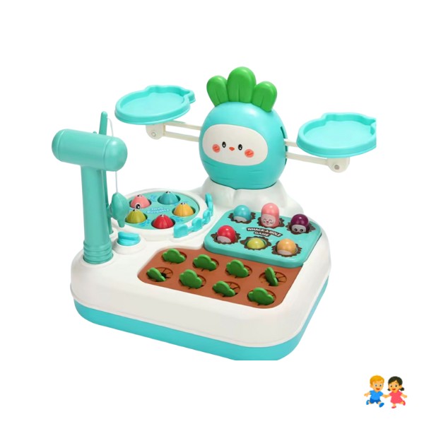 Juego Educativo Estilo Montessori Pesca, Balanza y Martillo Estimula