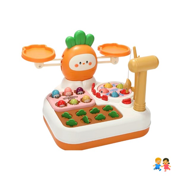 Juego Educativo Estilo Montessori Pesca, Balanza y Martillo Estimula