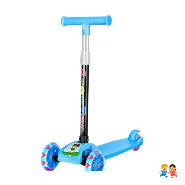 Monopatín LED Infantil 3 Ruedas - Freno Ajustable