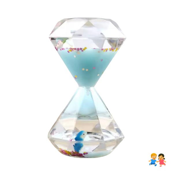 Reloj De Arena Tipo Con Aceite Color En Agua Sensorial