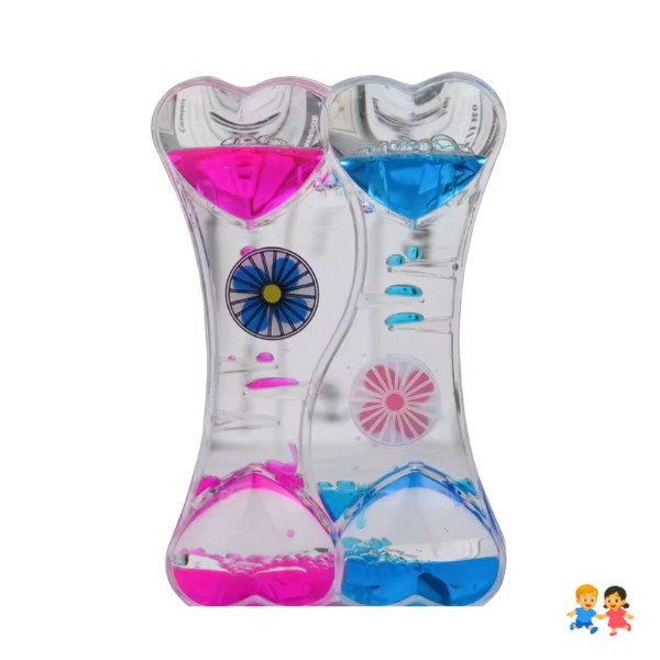 Reloj De Arena Tipo Con Aceite Color En Agua Sensorial